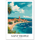 Vibrant Saint-Tropez Seaside: A Mediterranean Dream Art Print