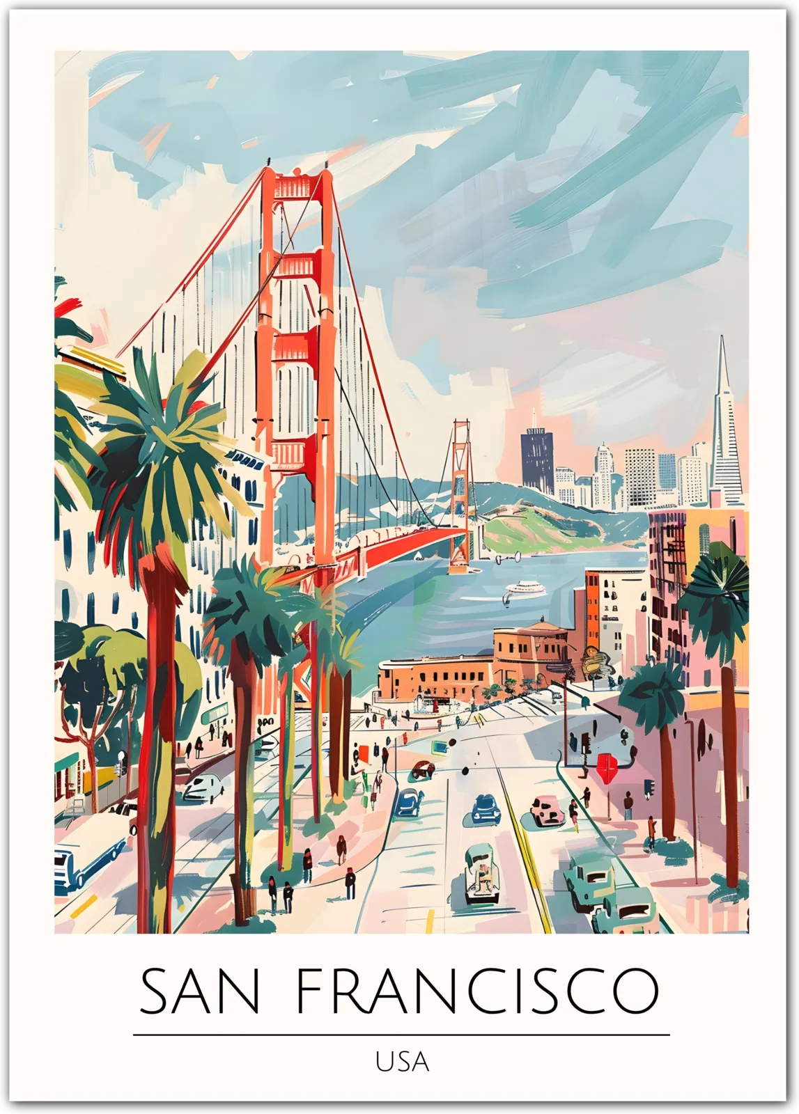 San Francisco USA Art Print – Golden Gate Bridge