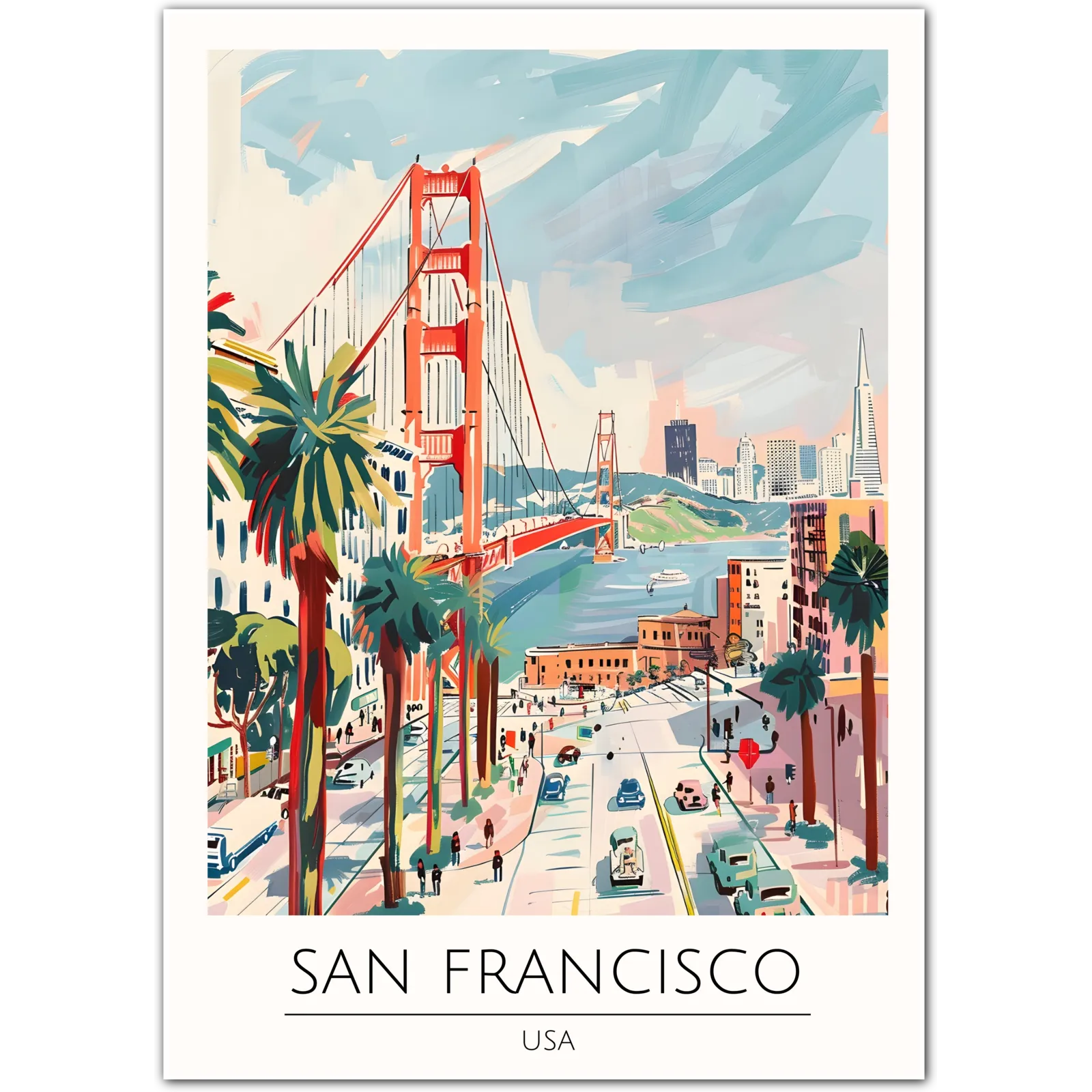 San Francisco USA Art Print – Golden Gate Bridge