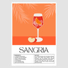 Sangria Art Print – Two-Tone Orange & Fern Cocktail Design 1