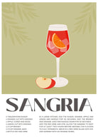 Sangria Art Print – Two-Tone Green & Fern Cocktail Design 3