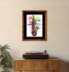 Saxaphone Colour Smasm Pop Art Print 2