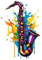 Sax Colour Splash Pop Art Print 3