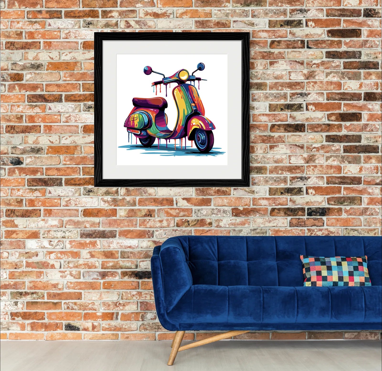 Liquid Paint Drip Design Vespa Art Print 2