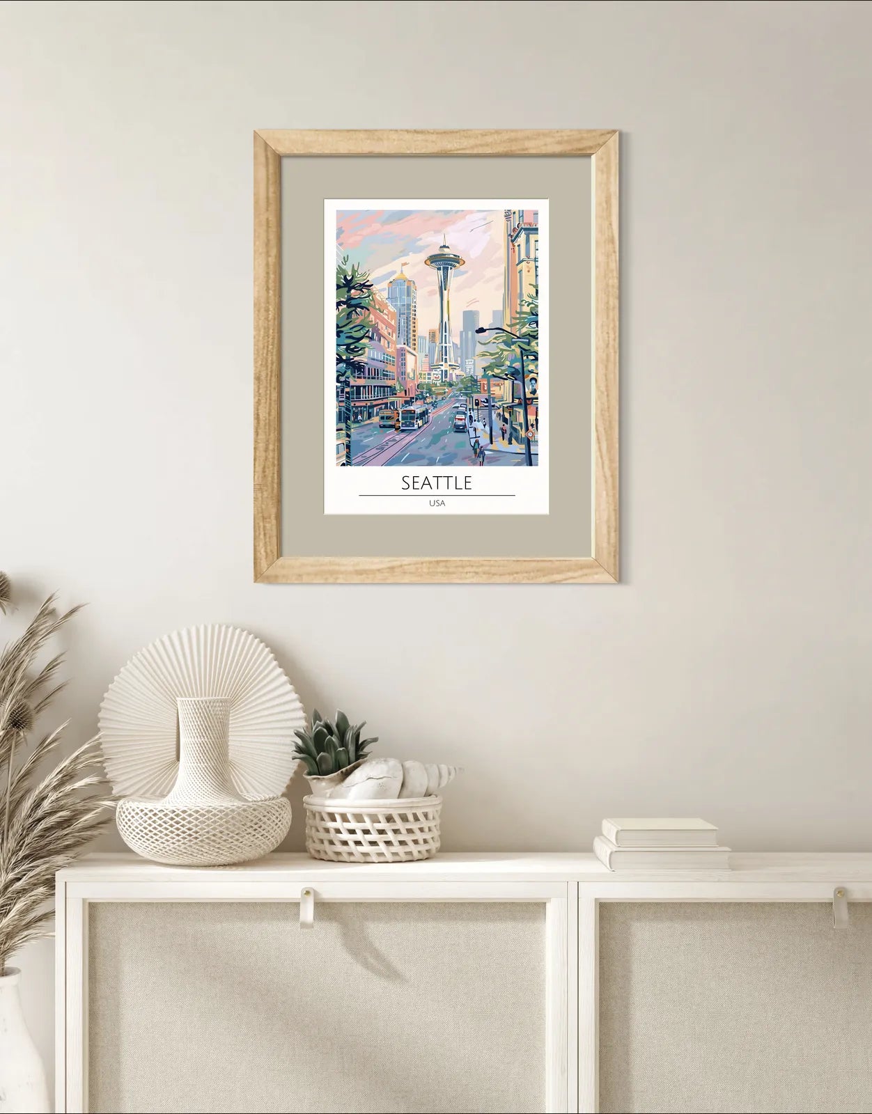 Seattle USA Art Print – Space Needle Cityscape