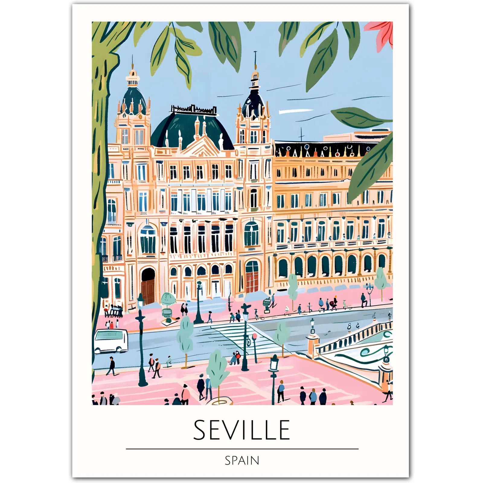 Seville Spain Art Print – Historic Architecture