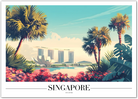 Singapore City Art Print with Marina Bay Sands