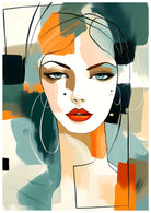 Contemporary Illustration Portrait With Colour Blocks Print 3