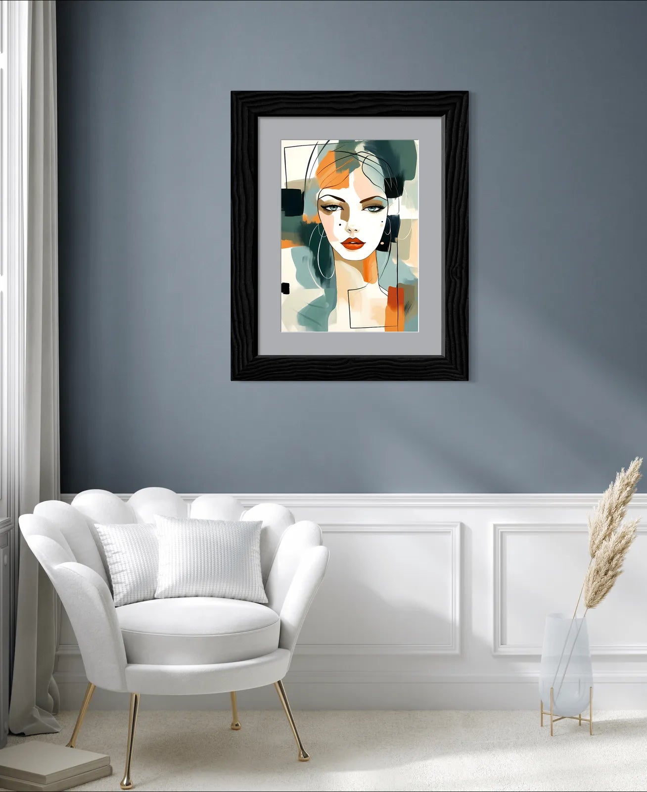 Contemporary Illustration Portrait With Colour Blocks Print 2