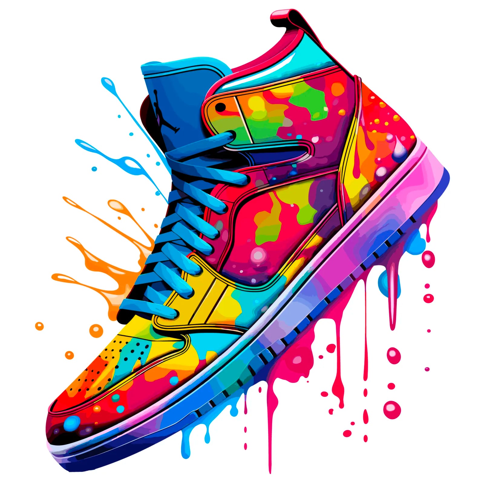 Paint Explosion Basketball Trainer Digital Art Print 3