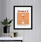 Classic Spritz Art Print – Bold Red & Orange Cocktail Design 2