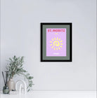 St. Moritz Chic France Art Print – Elegant Sun Illustration