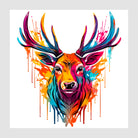 Glorious Paint Splash Stag Art Print 1