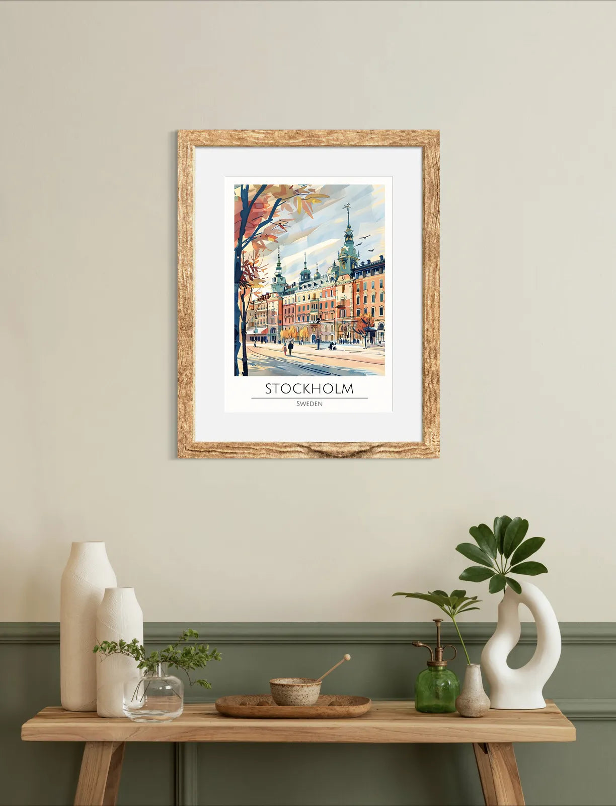 Stockholm Art Print – Elegant Swedish Architecture and Autumn Vibes