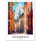 Stockholm’s Old Town: Swedish Cityscape Art Print