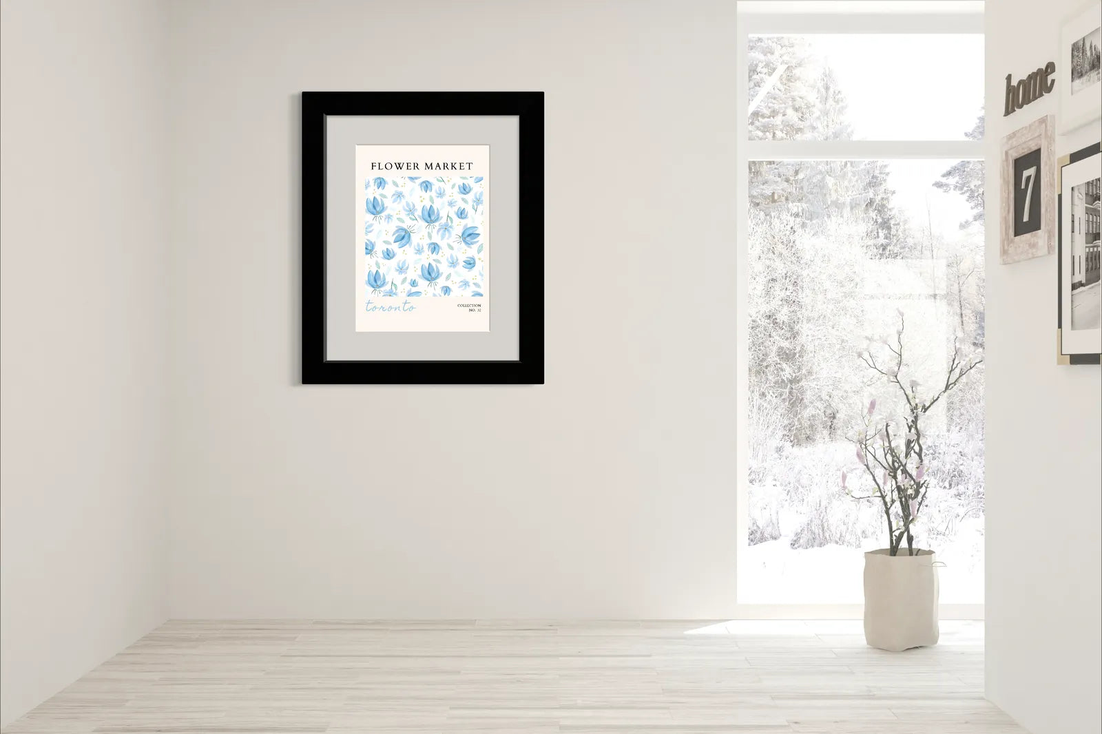 Cool Petal Drift – Toronto Blue Bloom Print