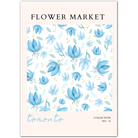 Cool Petal Drift – Toronto Blue Bloom Print
