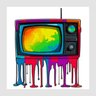 Ultra Bright Colours Retro TV Digital Art Print 1