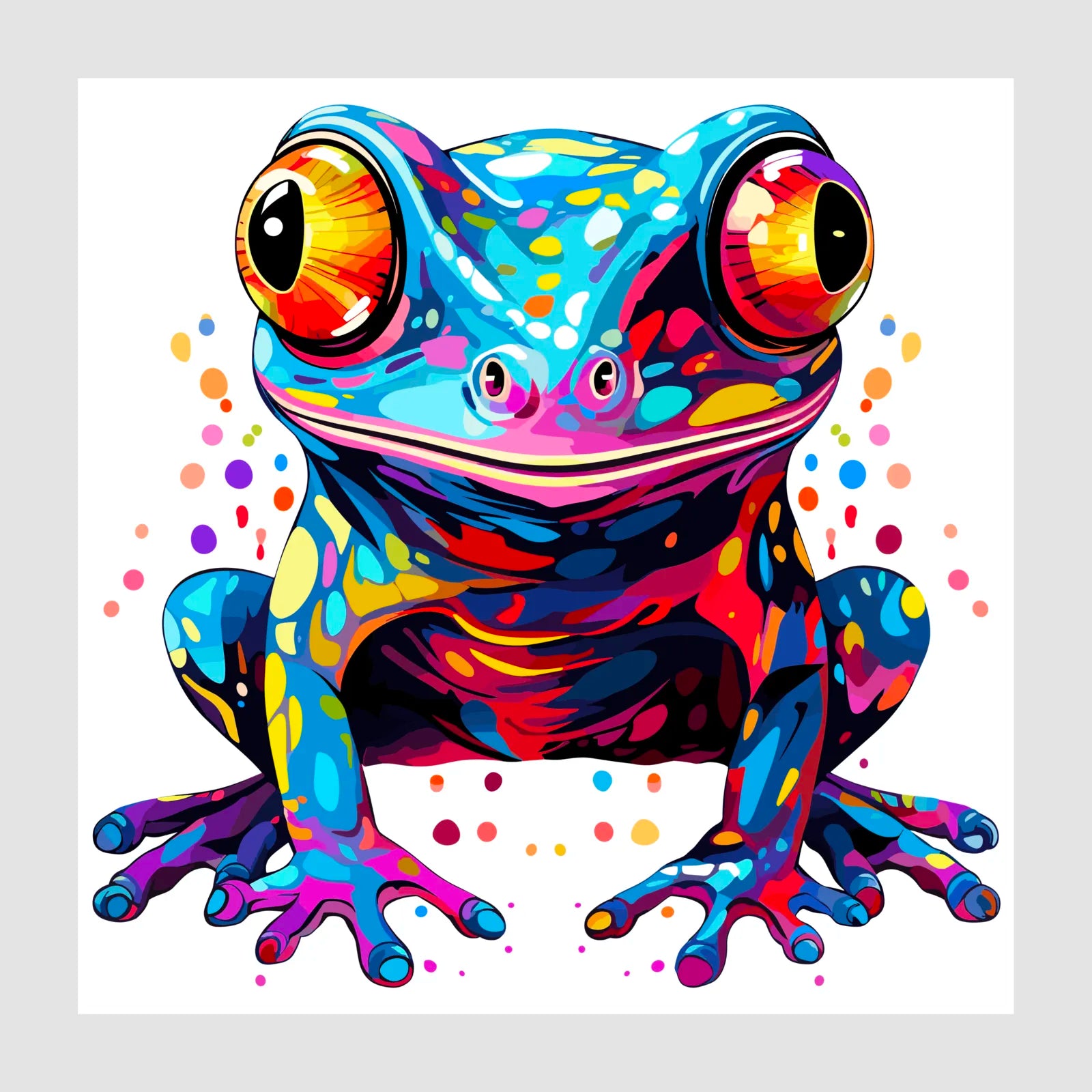 Psychedelic Colours On Toad Art Print 1