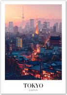 Tokyo at Dusk: Neon City Lights Art Print