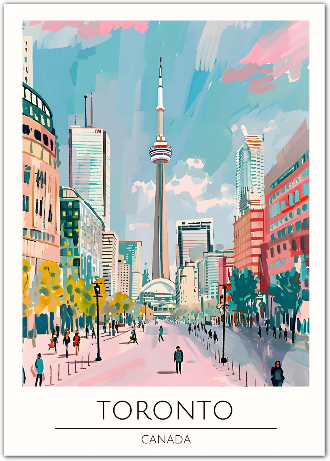 Toronto Art Print – Iconic Canadian Skyline and Urban Landscape