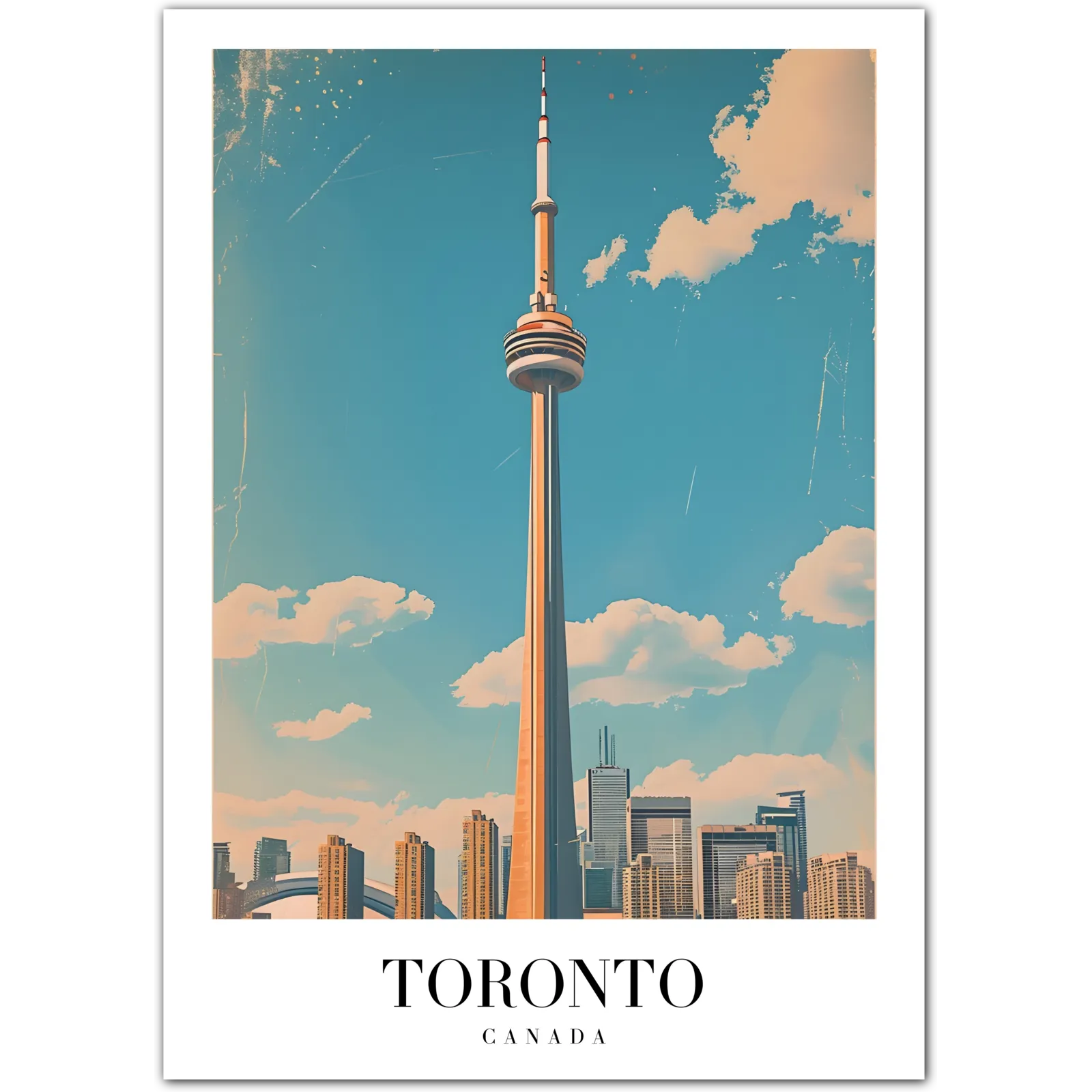 Toronto’s Iconic CN Tower: Canadian Cityscape Art Print