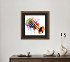 Funky Trumpet Paint Splashes Art Print 2