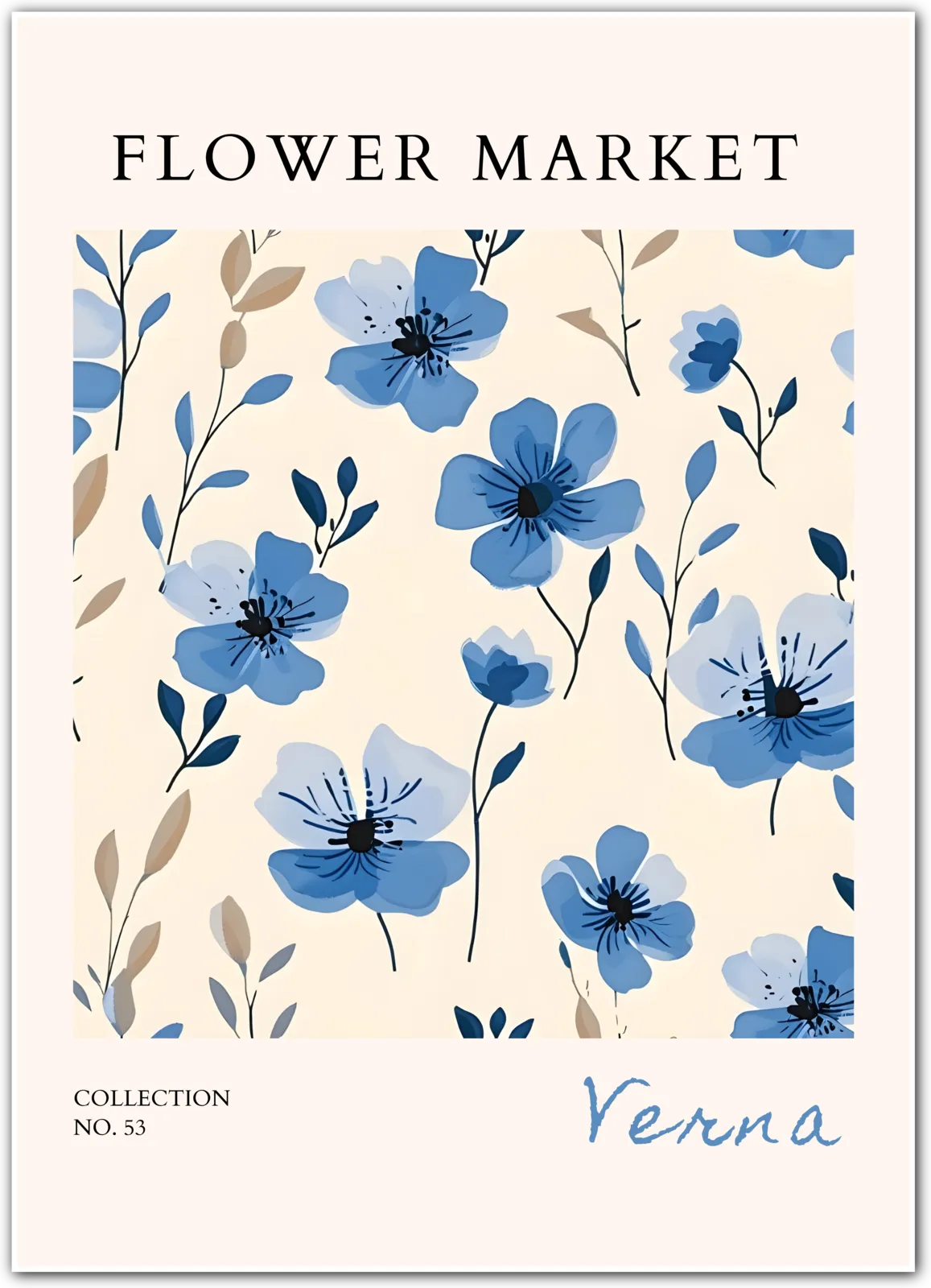 Azure Petalscape – Verna Modern Floral