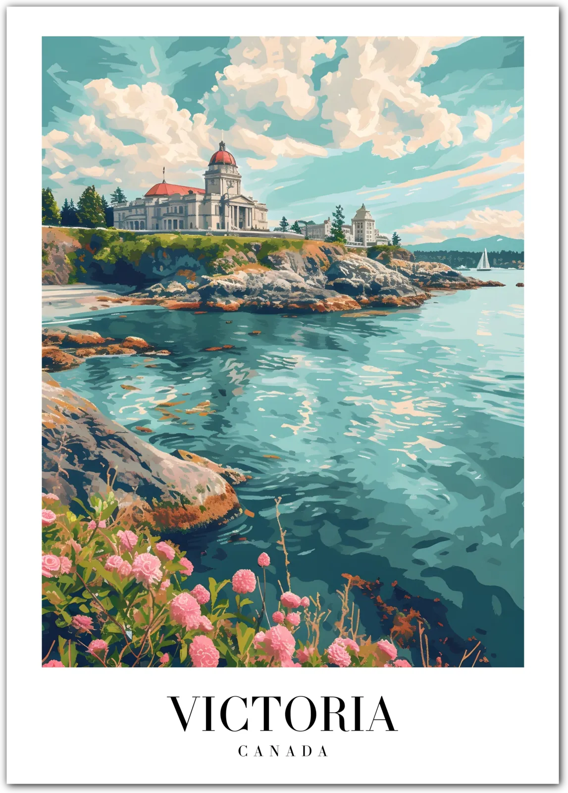 Victoria Coastal Views: Elegant British Columbia Art Print