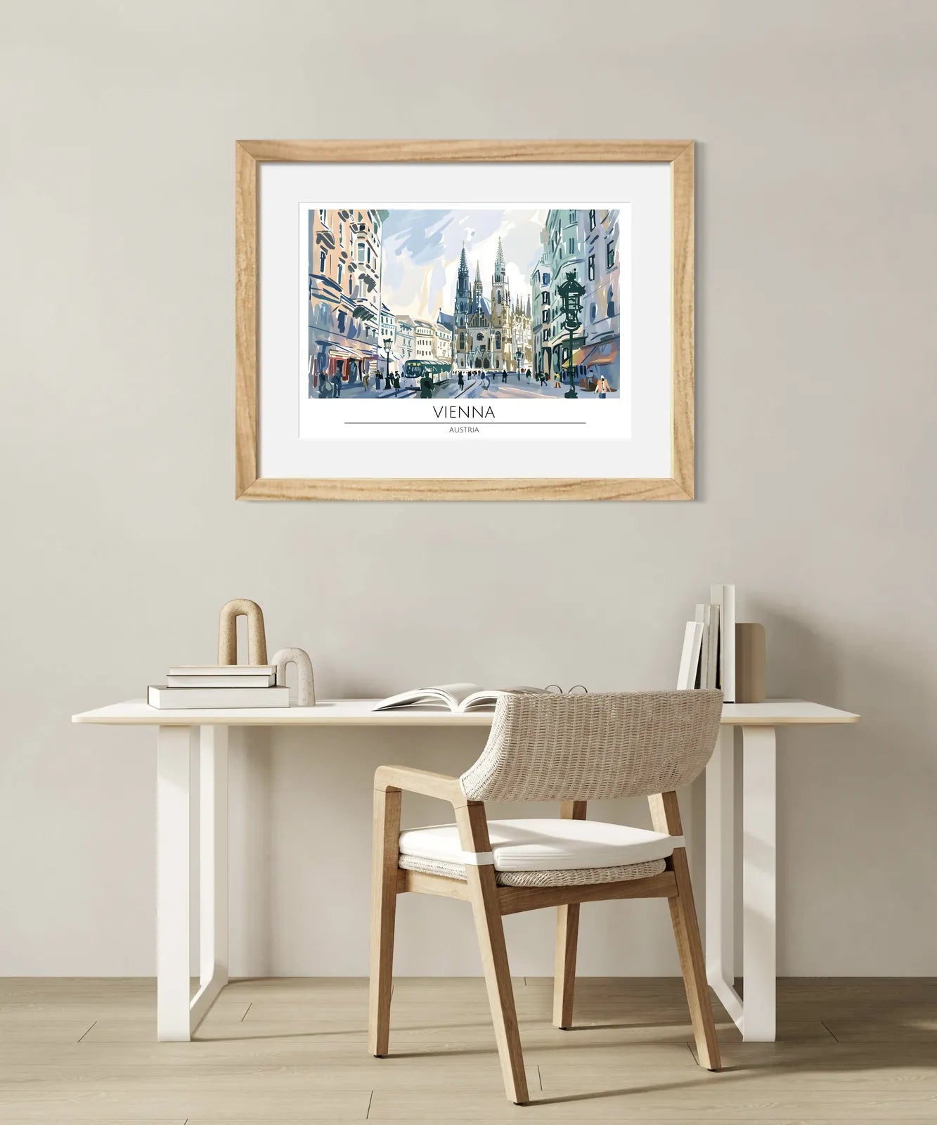 Vienna Market Square with Gothic Church Art Print 2