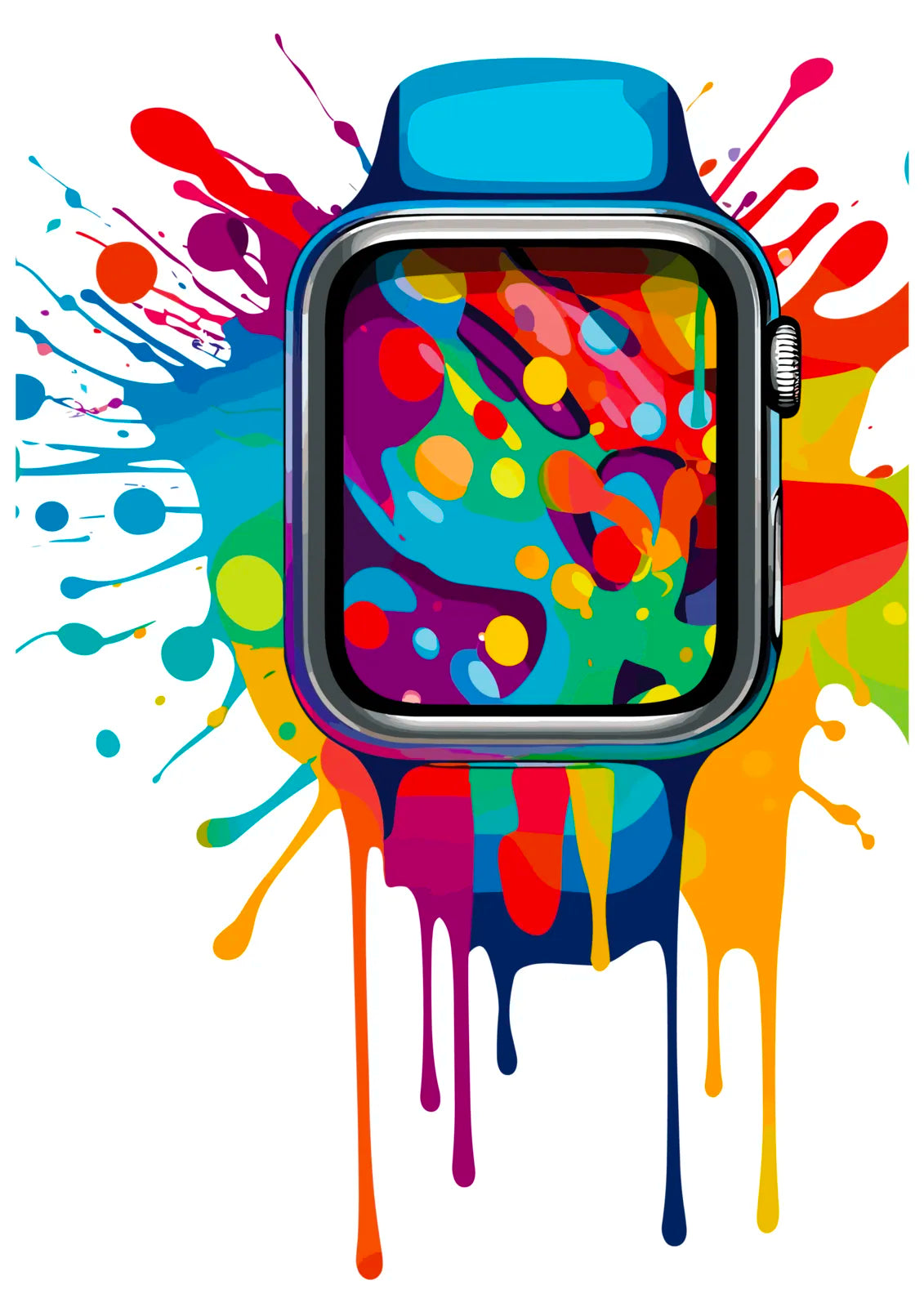 Funky Paint Splash Modern Smart Watch Artwork 3