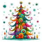 Funky Pastel Christmas Tree Art Print 3