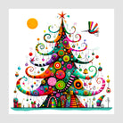 Magical Whimsical Christmas Tree Art Print 1