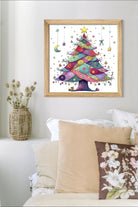 Pastel Layers Christmas Tree Art Print 2