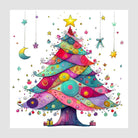 Pastel Layers Christmas Tree Art Print 1