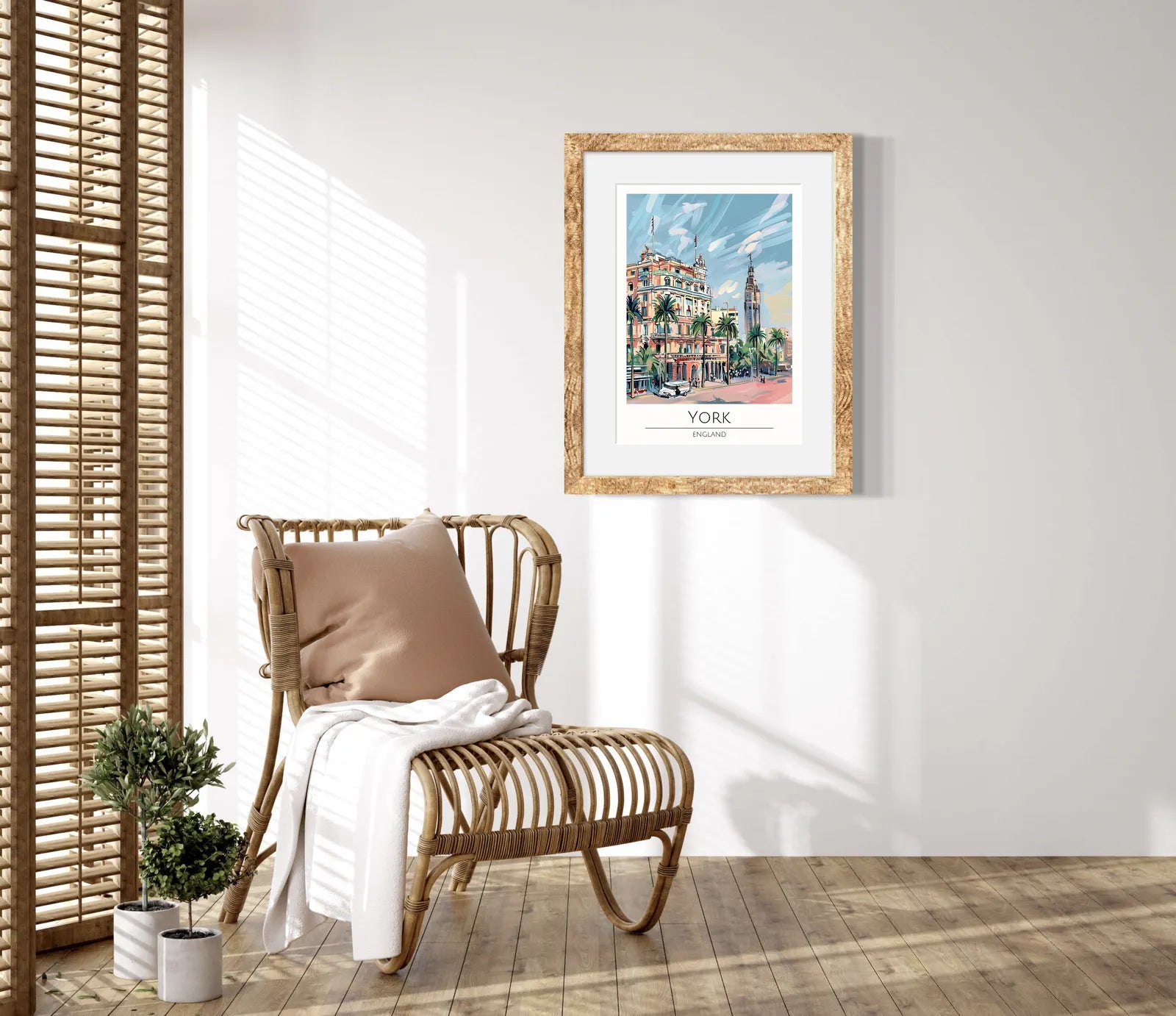 York Art Print – English Cityscape with Classic Architecture and Modern Energy