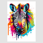 Baby Zebra In Paint Splash Design Art Print 1